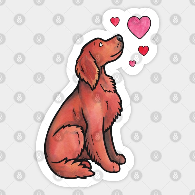 Irish setter love Sticker by animalartbyjess